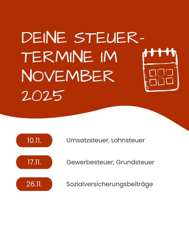 Steuertermine November 2025